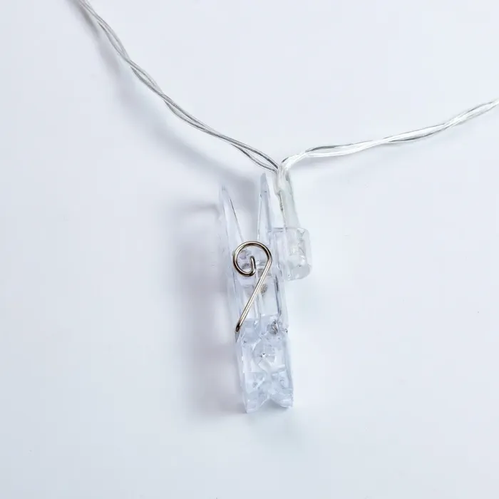 Гірлянда нитка із прищіпками для фото 5.2 метри 20 LED світлодіодів (A65) - зображення 3