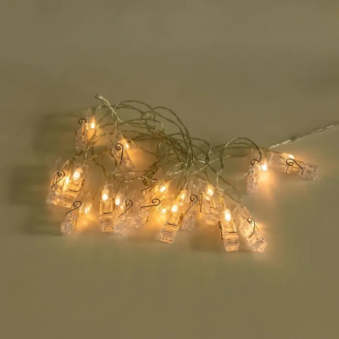 Гірлянда нитка із прищіпками для фото 5.2 метри 20 LED світлодіодів (A65) - зображення 7