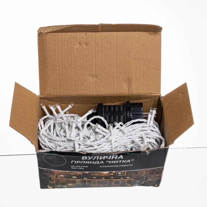Гірлянда Нитка вулична 30 м 300 LED білий провід Білий CF300L30MWW (CF300L30MWW) - изображение 4