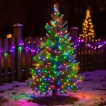 Гірлянда Нитка вулична 30 м 300 LED білий провід Мультиколір CF300L30MWML (CF300L30MWML)