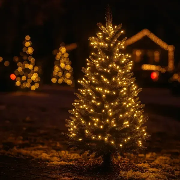 Гірлянда Нитка вулична 30 м 300 LED білий провід Жовтий CF300L30MWY (CF300L30MWY) - изображение 1