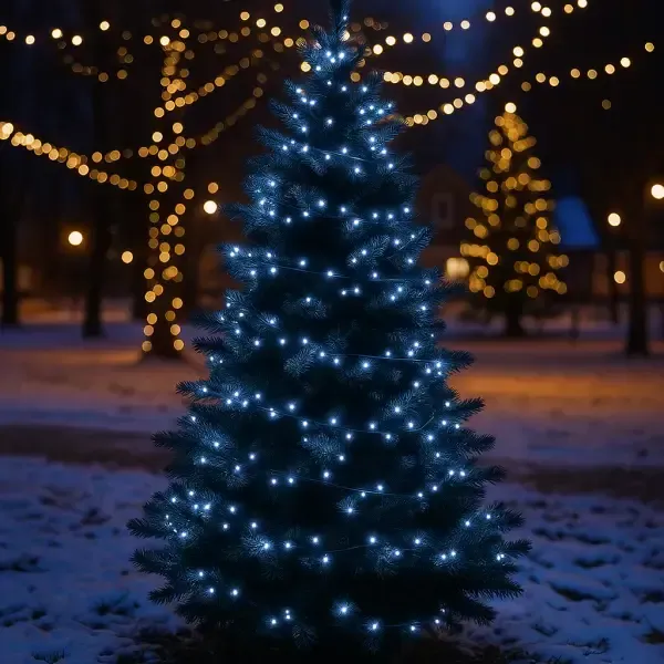 Гірлянда Нитка вулична 30 (м) 300 LED чорний провід Білий CF300L30MBW (CF300L30MBW) - изображение 1