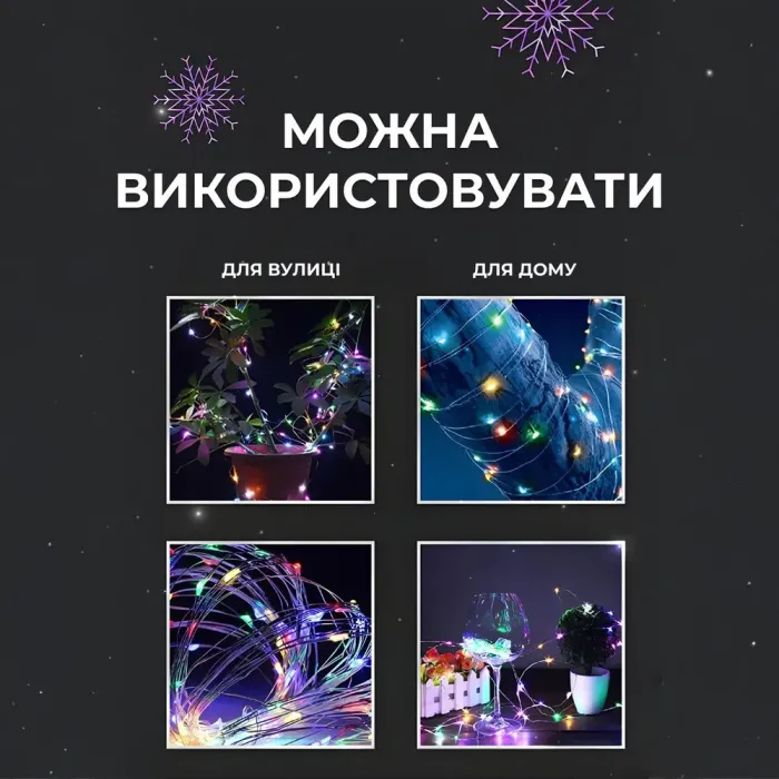 Гірлянда роса на пульті 200 метрів на 2000 led світлодіодів крапля білий провід кольорова (2000L200MWML) - зображення 3
