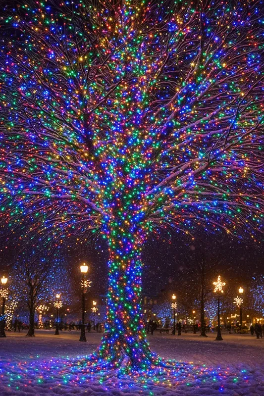 Гірлянда Різдвяна фея вулична 100 м 1000 LED білий провід Мультиколір CF1000L100MWML (CF1000L100MWML) - зображення 6