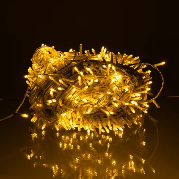 Гірлянда Різдвяна фея вулична 100 м 1000 LED білий провід Жовтий CF1000L100MWY (CF1000L100MWY) - зображення 1