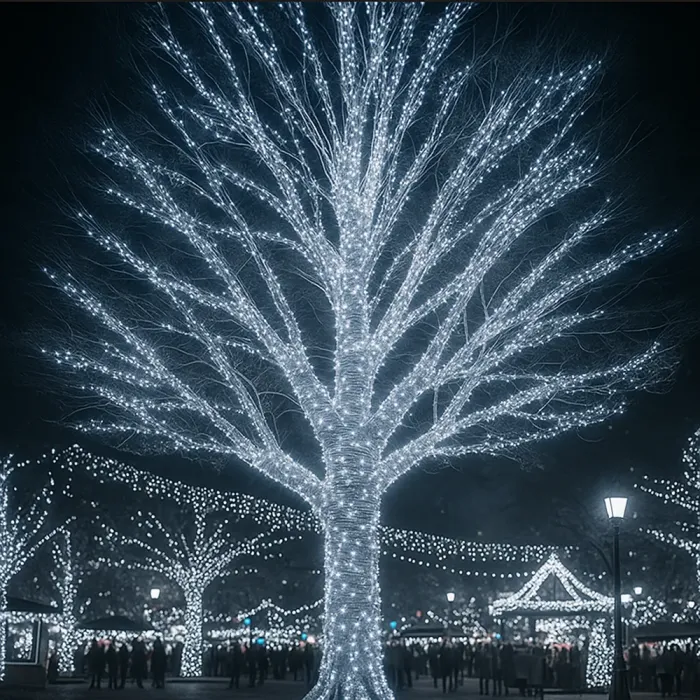 Гірлянда Різдвяна фея вулична 100 (м) 1000 LED чорний провід Білий CF1000L100MBW (CF1000L100MBW) - изображение 4