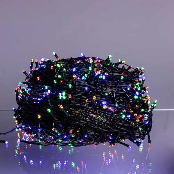 Гірлянда Різдвяна фея вулична 100 (м) 1000 LED чорний провід Мультиколір CF1000L100MBML (CF1000L100MBML) - изображение 2