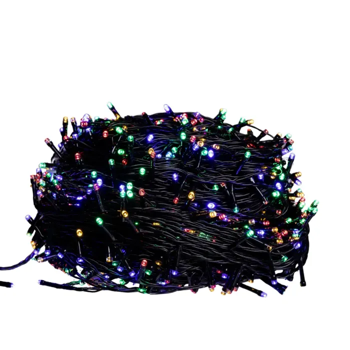 Гірлянда Різдвяна фея вулична 100 (м) 1000 LED чорний провід Мультиколір CF1000L100MBML (CF1000L100MBML) - изображение 4