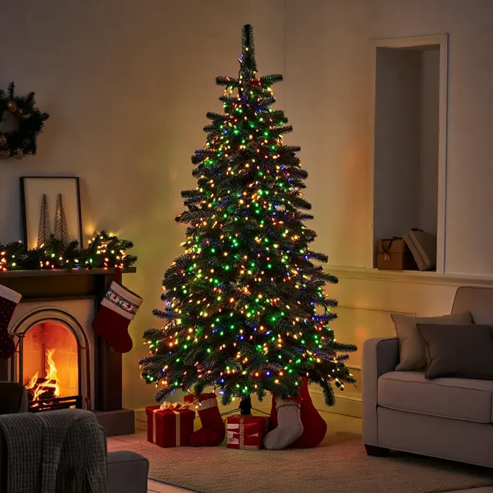 Гірлянда Різдвяна фея вулична 100 (м) 1000 LED чорний провід Мультиколір CF1000L100MBML (CF1000L100MBML) - изображение 6