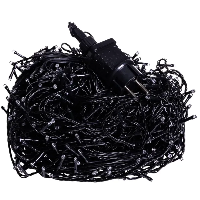 Гірлянда Різдвяна фея вулична 100 (м) 1000 LED чорний провід Синій CF1000L100MBBL (CF1000L100MBBL) - изображение 3