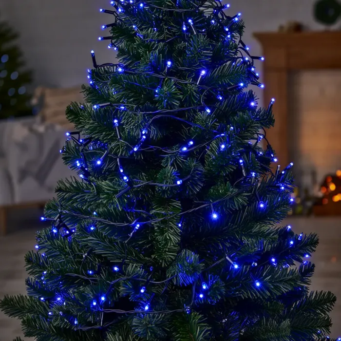 Гірлянда Різдвяна фея вулична 100 (м) 1000 LED чорний провід Синій CF1000L100MBBL (CF1000L100MBBL) - изображение 4