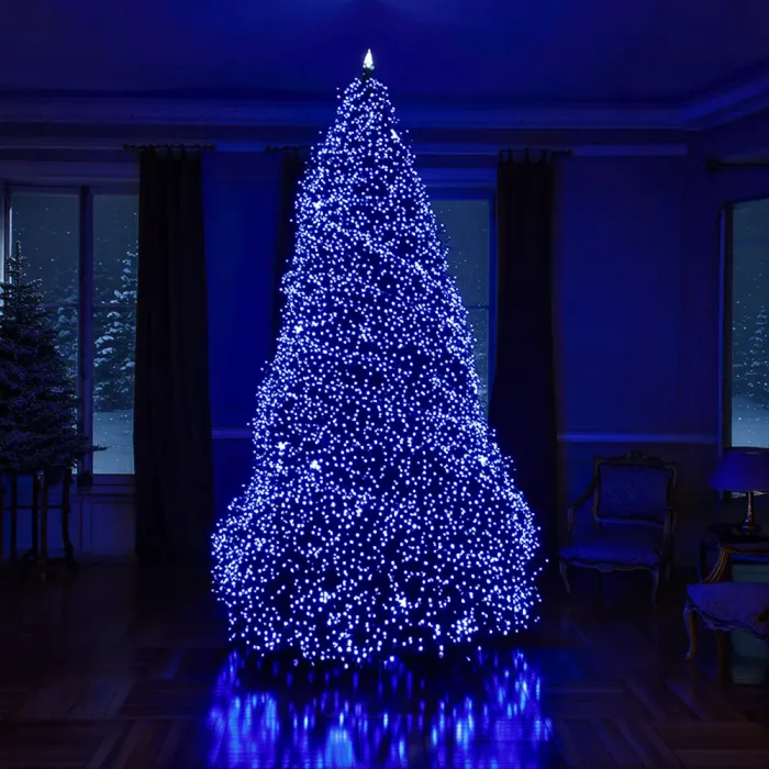 Гірлянда Різдвяна фея вулична 100 (м) 1000 LED чорний провід Синій CF1000L100MBBL (CF1000L100MBBL) - изображение 5