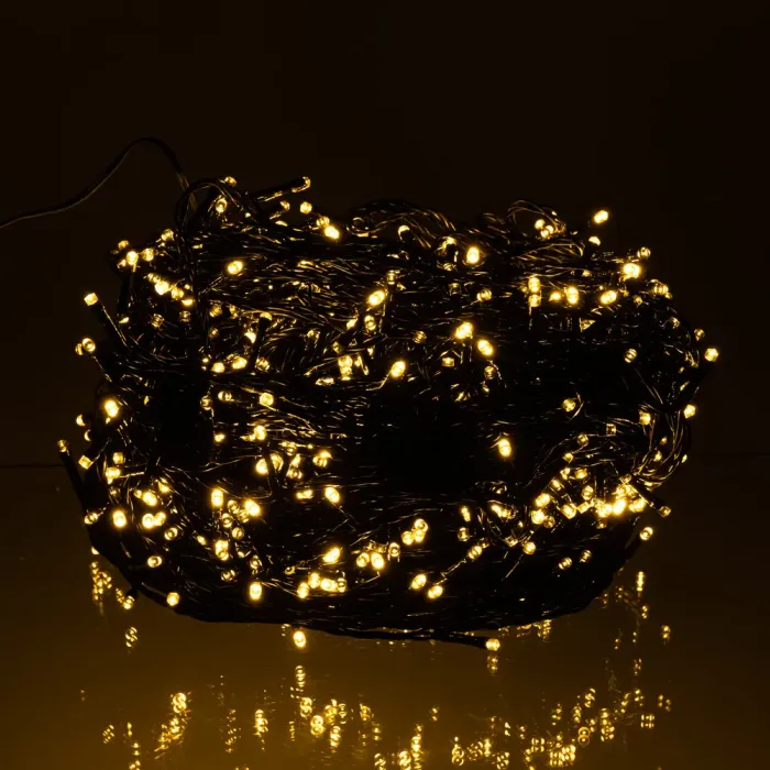 Гірлянда Різдвяна фея вулична 100 (м) 1000 LED чорний провід Жовтий CF1000L100MBY (CF1000L100MBY) - изображение 1