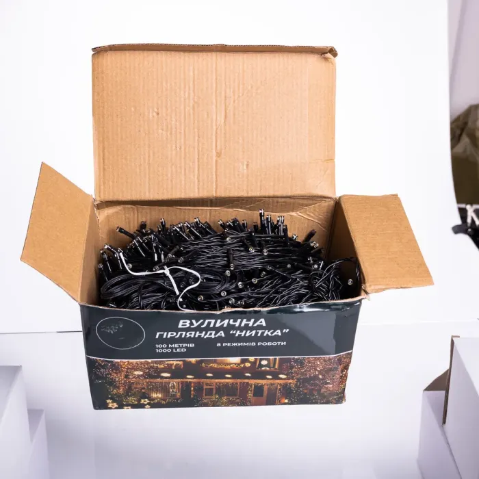 Гірлянда Різдвяна фея вулична 100 (м) 1000 LED чорний провід Жовтий CF1000L100MBY (CF1000L100MBY) - изображение 3