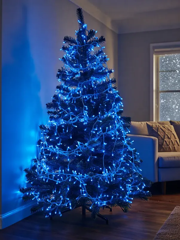 Гірлянда Різдвяна фея вулична 50 м 500 LED білий провід Синій CF500L50MWBL (CF500L50MWBL) - зображення 4