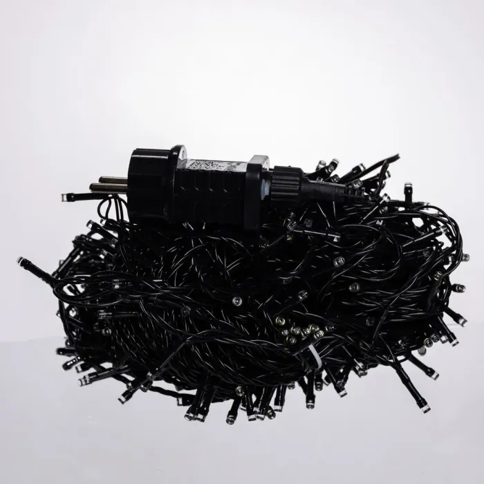 Новорічна гірлянда Різдвяна фея вулична 50 м 500 LED гірлянда на вулицю 8 режимів роботи чорний провід Білий CF500L50MBW (CF500L50MBW) - зображення 4