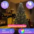 Гирлянда с кольцом на елку 2.5 метра Smart 250 led управления телефоном и пульт USB прозрачный провод цветная (1733044W)