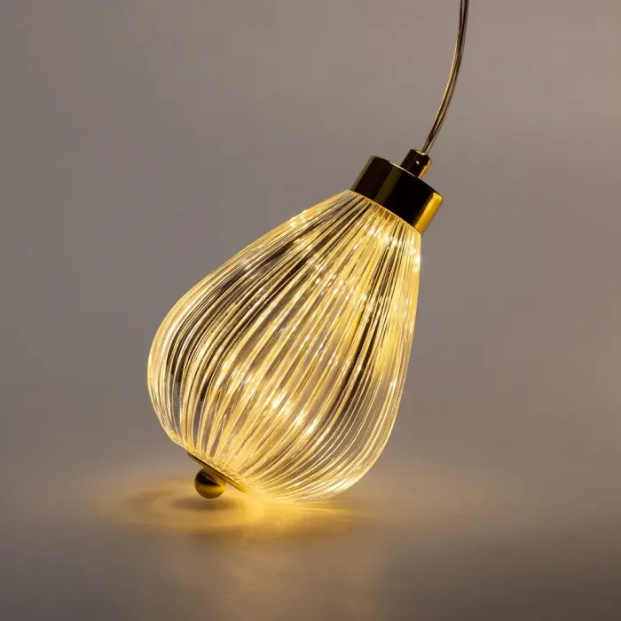 Гирлянда штора с фигурками Груша 3 метра 6 ламп теплый желтый свет (6L3MBAL) - изображение 9