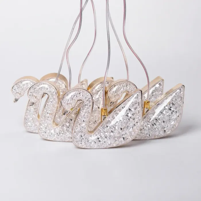 Гирлянда штора с фигурками Лебеди 3 метра 6 ламп теплый желтый свет (6L3MSWA) - изображение 10