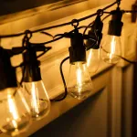 Гірлянда вулична у стилі ретро світлодіодна S14 на 10 LED ламп завдовжки 5 метрів жовта (S14Y)