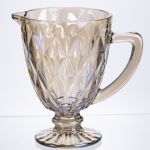 Глек для напоїв Citrine скляний 1 л HP-19-279 глечик для лимонаду лимонадник декоративний з ручкою (HP-19-279)