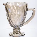 Глек для напоїв Citrine скляний 1 л HP-19-279 глечик для лимонаду лимонадник декоративний з ручкою (HP-19-279)