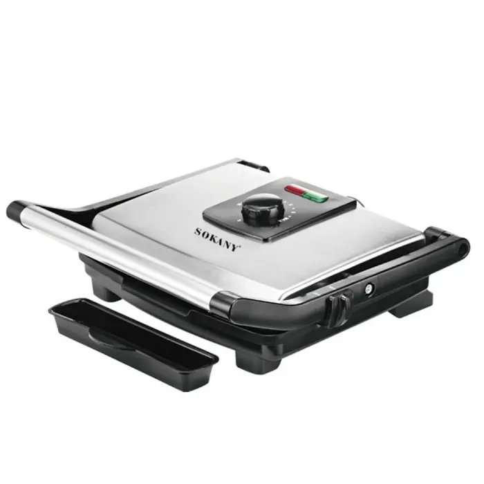 Гриль прижимной контактный двойной контактный 2000 Вт электрогриль Sokany для хот догов шаурмы (KJ202SS) - зображення 9