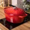 Гусятниця чавунна емальована 6 л, червоний Yiwu HP-FLG-17 RED (HP-FLG-17 RED)