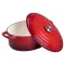 Гусятниця чавунна емальована 6 л, червоний Yiwu HP-FLG-17 RED (HP-FLG-17 RED)