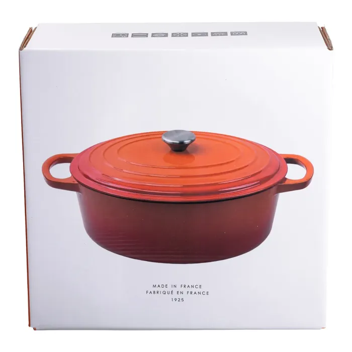 Гусятниця чавунна емальована 6 л, червоний Yiwu HP-FLG-17 RED (HP-FLG-17 RED) - зображення 7