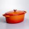Гусятниця чавунна емальована 6 л, помаранчевий Yiwu HP-FLG-17 ORANGE (HP-FLG-17 ORANGE)