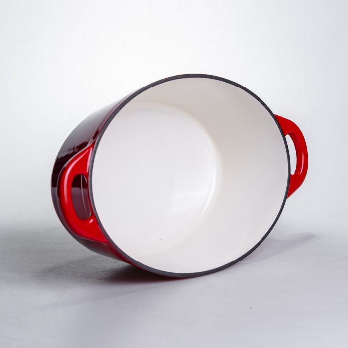 Гусятниця чавунна з емальованим покриттям 4 л, червоний Yiwu HP-FLG-18 RED (HP-FLG-18 RED) - изображение 4