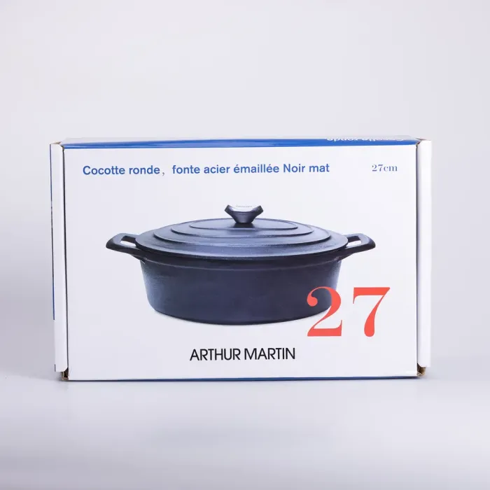 Гусятниця чавунна з кришкою на 3 літри Ø22 см Чорна (HP-1-11) - изображение 7