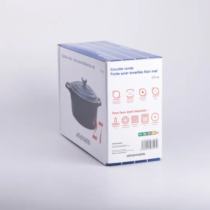 Гусятниця чавунна з кришкою на 3 літри Ø22 см Чорна (HP-1-11) - изображение 8