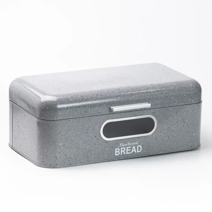 Хлібниця з банками для зберігання сипучих продуктів 3 шт по 1 літру набір сірий (HP33533G) - зображення 2