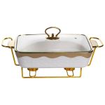 Мармітниця порцелянова 1.5 л на підставці з підігрівом 35.5х19х15.5 см HNG-112-13 (HNG-112-13)