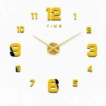 Годинник настінний діаметр 10 см круглий в стилі лофт HP-3Y-1GOLD (HP-3Y-1GOLD)