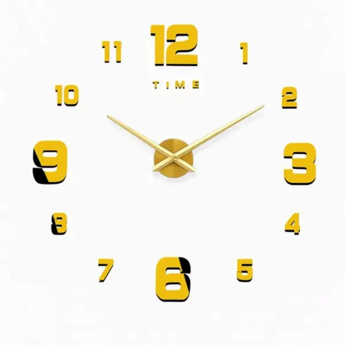 Годинник настінний діаметр 10 см круглий в стилі лофт HP-3Y-1GOLD (HP-3Y-1GOLD) - изображение 1