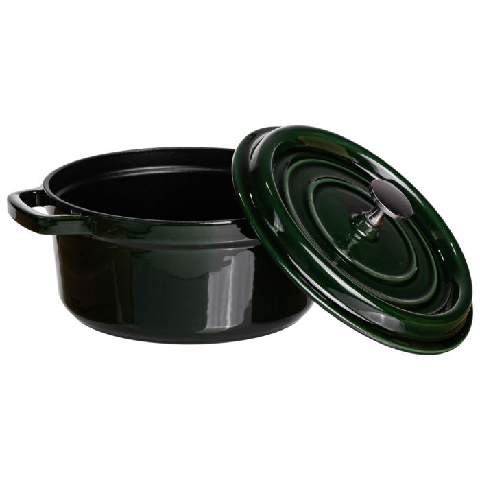 Кокотниця чавунна емальована 2,5 л, малахіт HP-FLG-9 green (HP-FLG-9 green) - зображення 3