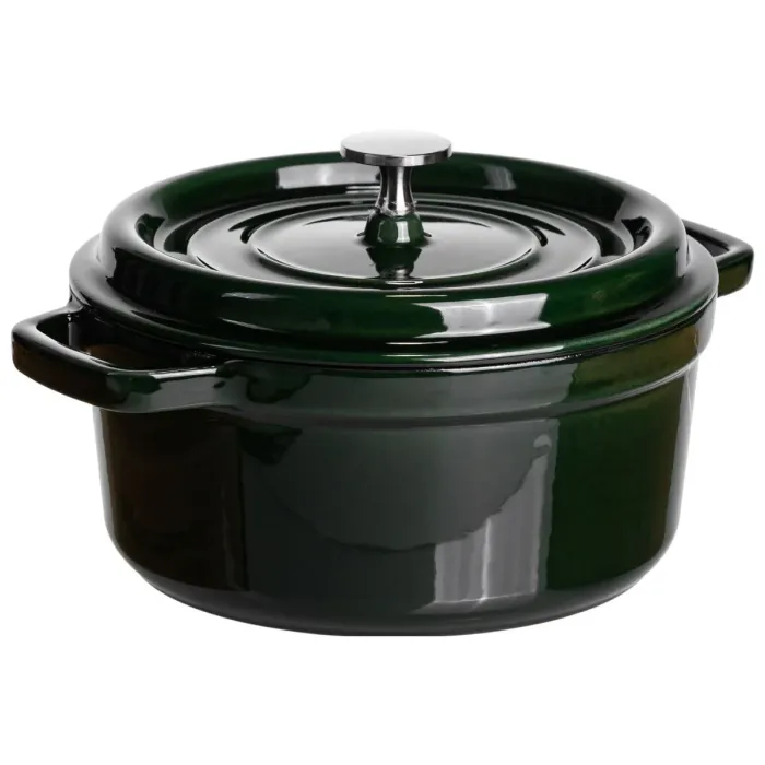 Кокотниця чавунна емальована 2,5 л, малахіт HP-FLG-9 green (HP-FLG-9 green) - зображення 6