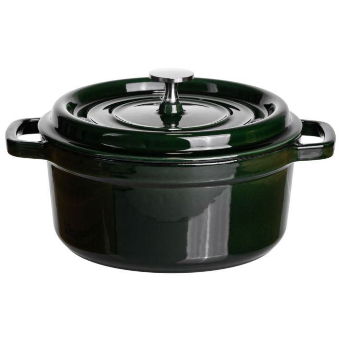 Кокотниця чавунна емальована 2,5 л, малахіт HP-FLG-9 green (HP-FLG-9 green) - зображення 1