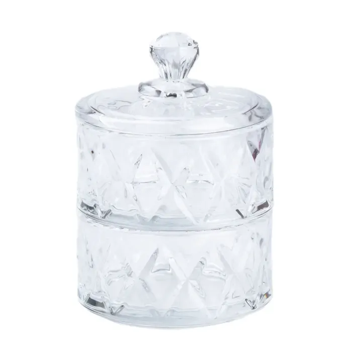 Банка для хранения сыпучих продуктов со стеклянной крышкой круглая (HP5101) - изображение 1