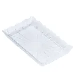 Тарілка прямокутна з товстого скла 28,5х16,5 см прозора (HP5120)