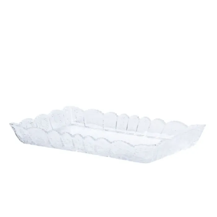 Тарілка прямокутна з товстого скла 28,5х16,5 см прозора (HP5120) - зображення 2