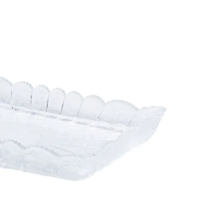 Тарілка прямокутна з товстого скла 28,5х16,5 см прозора (HP5120) - зображення 3