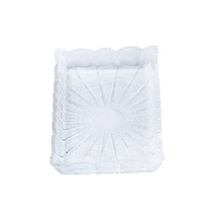 Тарілка прямокутна з товстого скла 28,5х16,5 см прозора (HP5120) - зображення 5