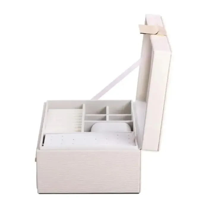 Скринька для прикрас з еко шкіри 2 яруси органайзер для ювелірних виробів (HP-5-36BE) - изображение 7