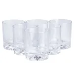 Набір стаканів для води та соку низька скляна прозора (HP556)