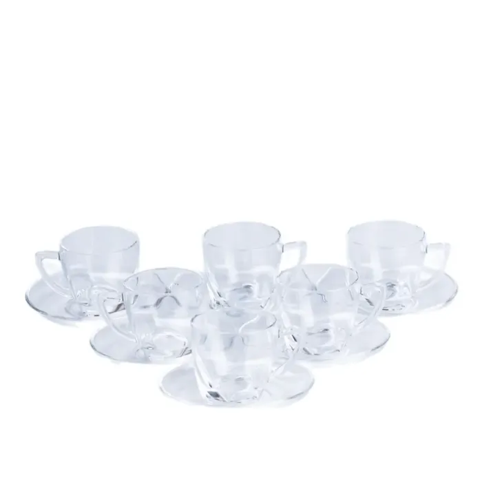 Чашка стеклянная для чая и кофе прозрачная с ручкой (HP572) - изображение 1