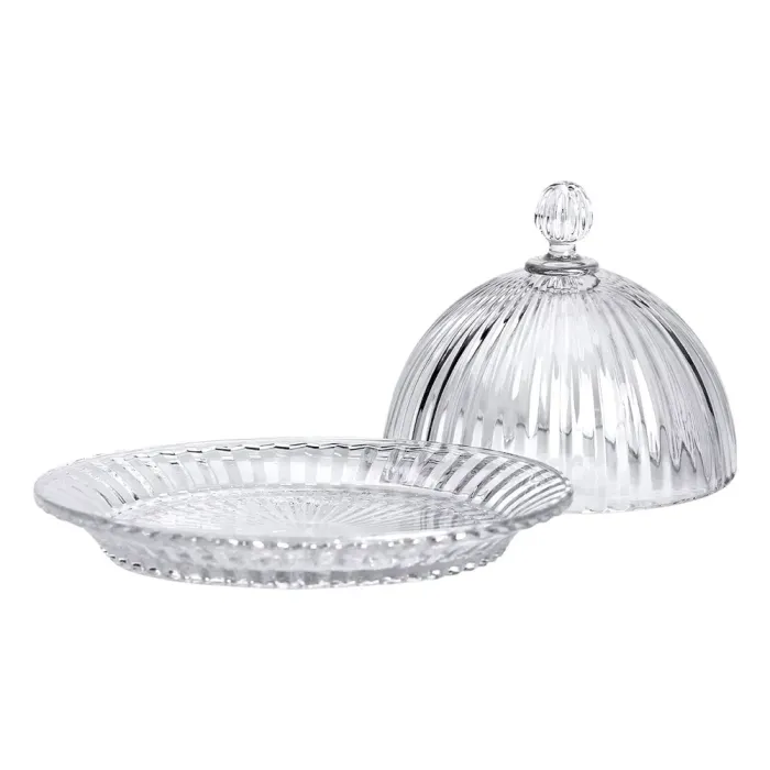 Блюдо сервірувальне з кришкою Ø 20 см скляне прозоре для десертів, випічки, фруктів HP-YH-43 (HP-YH-43) - изображение 5